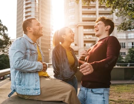 People laughing